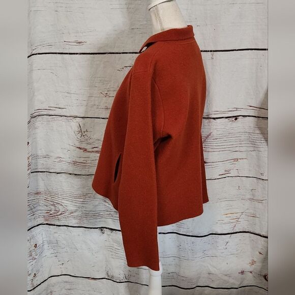 Eileen Fisher Boiled Wool Jacket/Blazer Size Small - Picture 2 of 8